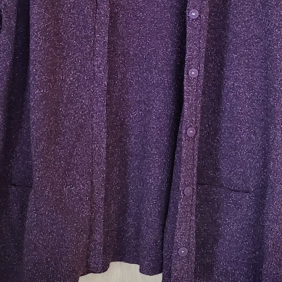 J. Jill Wool Blend Cardigan Sweater Mauve/ Plum Size X-Large - Picture 7 of 12